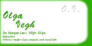 olga vegh business card
